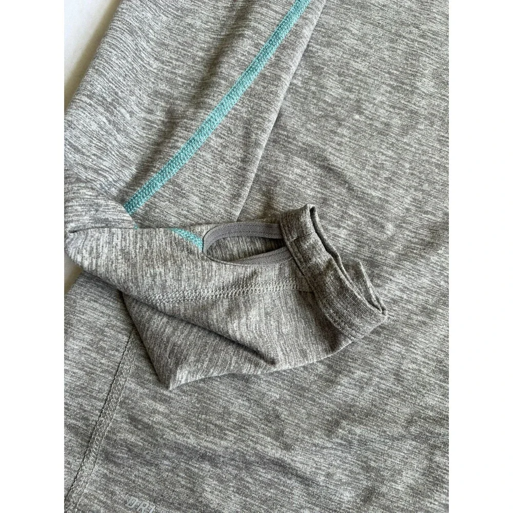 Nike Dri Fit Women's Gray Heathered Running Quarter Zip Pullover Size Large